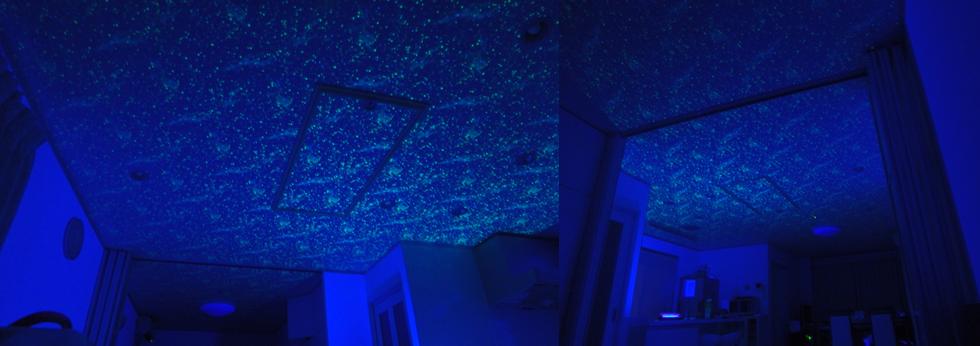 hillsyamabare　天井　クロス　ブラックライト　満天　星