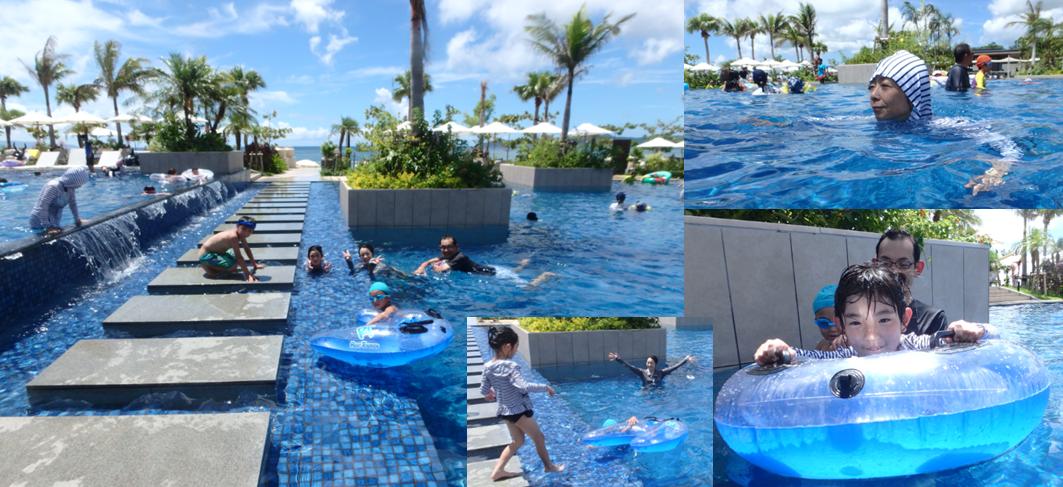 フサキ　プール　デッキチェアー　海　サンゴ礁